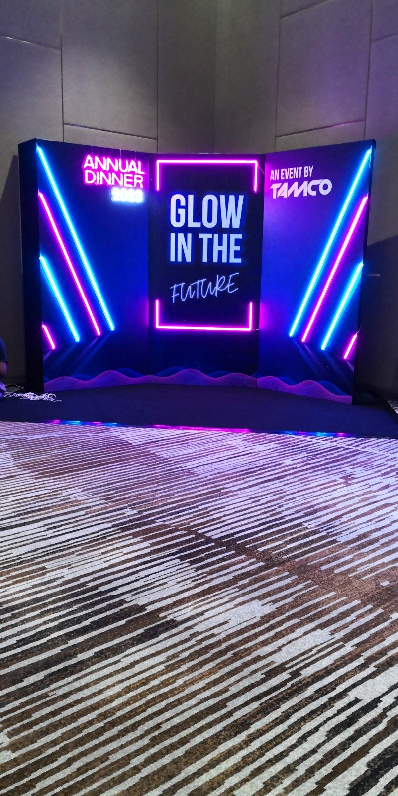 custom backdrop with led lights